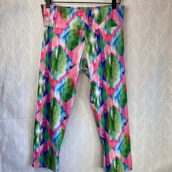Onzie Diamond Palm Crop Legging M/L - Picture 4 of 11